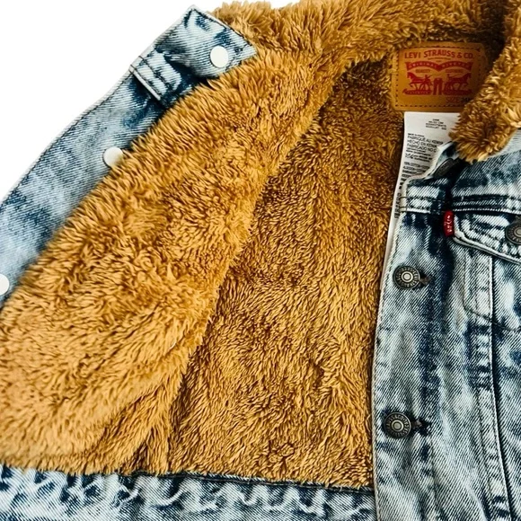 Levi’s Sherpa Trucker Denim Toddler Jean Jacket - Picture 4 of 8